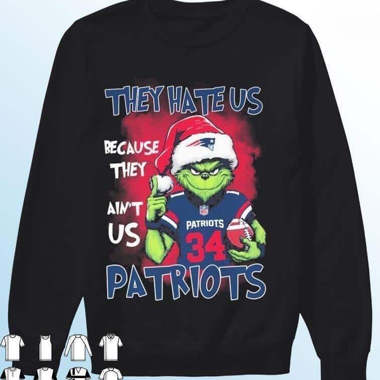 Funny Grinch They Hate Us Because Ain’t Us New England Patriots T-Shirt Funny Grinch They Hate Us Because Ain’t Us New England Patriots T-Shirt
