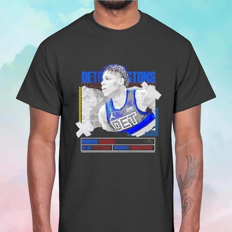 Marcus Sasser NBA Detroit Pistons T-Shirt Marcus Sasser NBA Detroit Pistons T-Shirt