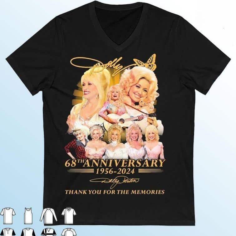 Dolly Parton T-Shirt 68th Anniversary 1956-2024 Thank You For The Memories Dolly Parton T-Shirt 68th Anniversary 1956-2024 Thank You For The Memories