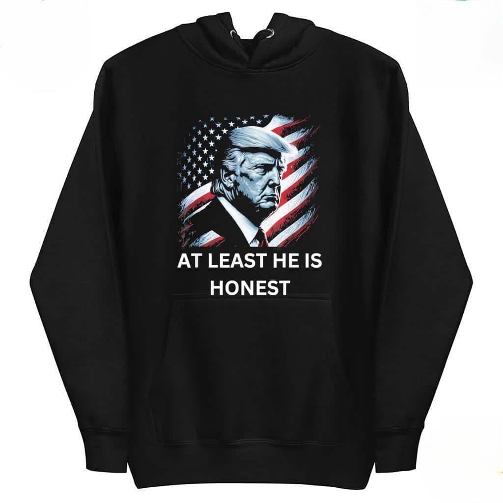 Donald Trump T-Shirt At Least He Is Honest US Flag Donald Trump T-Shirt At Least He Is Honest US Flag
