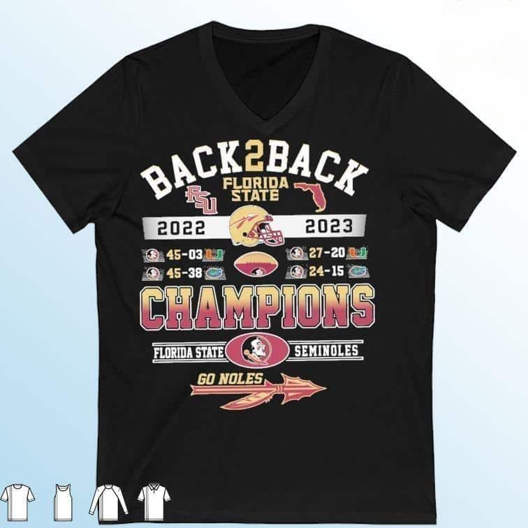 NCAA Florida State Seminoles T-Shirt Back 2 Back NCAA Florida State Seminoles T-Shirt Back 2 Back
