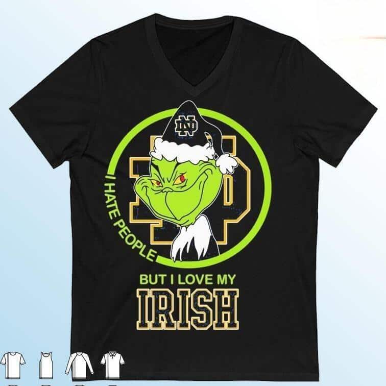 Funny Grinch I Hate People But I Love My Notre Dame Fighting Irish T-Shirt Funny Grinch I Hate People But I Love My Notre Dame Fighting Irish T-Shirt