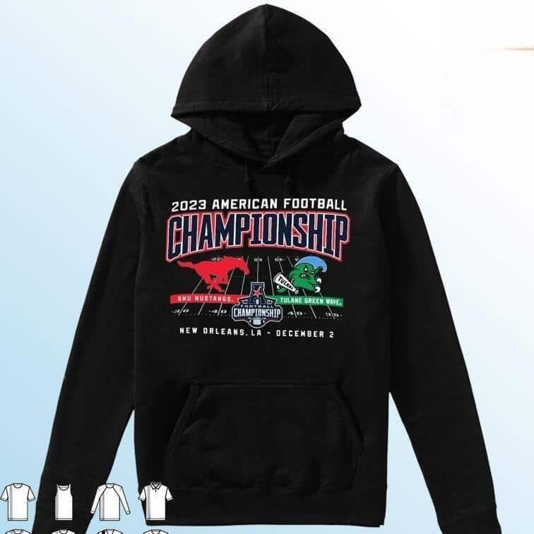 SMU Mustangs Vs Tulane Green Wave T-Shirt American Football Championship SMU Mustangs Vs Tulane Green Wave T-Shirt American Football Championship