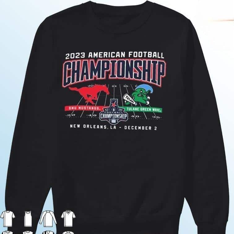 SMU Mustangs Vs Tulane Green Wave T-Shirt American Football Championship SMU Mustangs Vs Tulane Green Wave T-Shirt American Football Championship