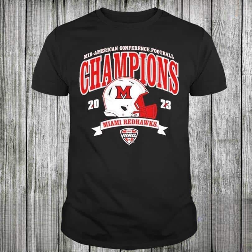 Miami Redhawks T-Shirt Mid America Conference Football Champions Miami Redhawks T-Shirt Mid America Conference Football Champions