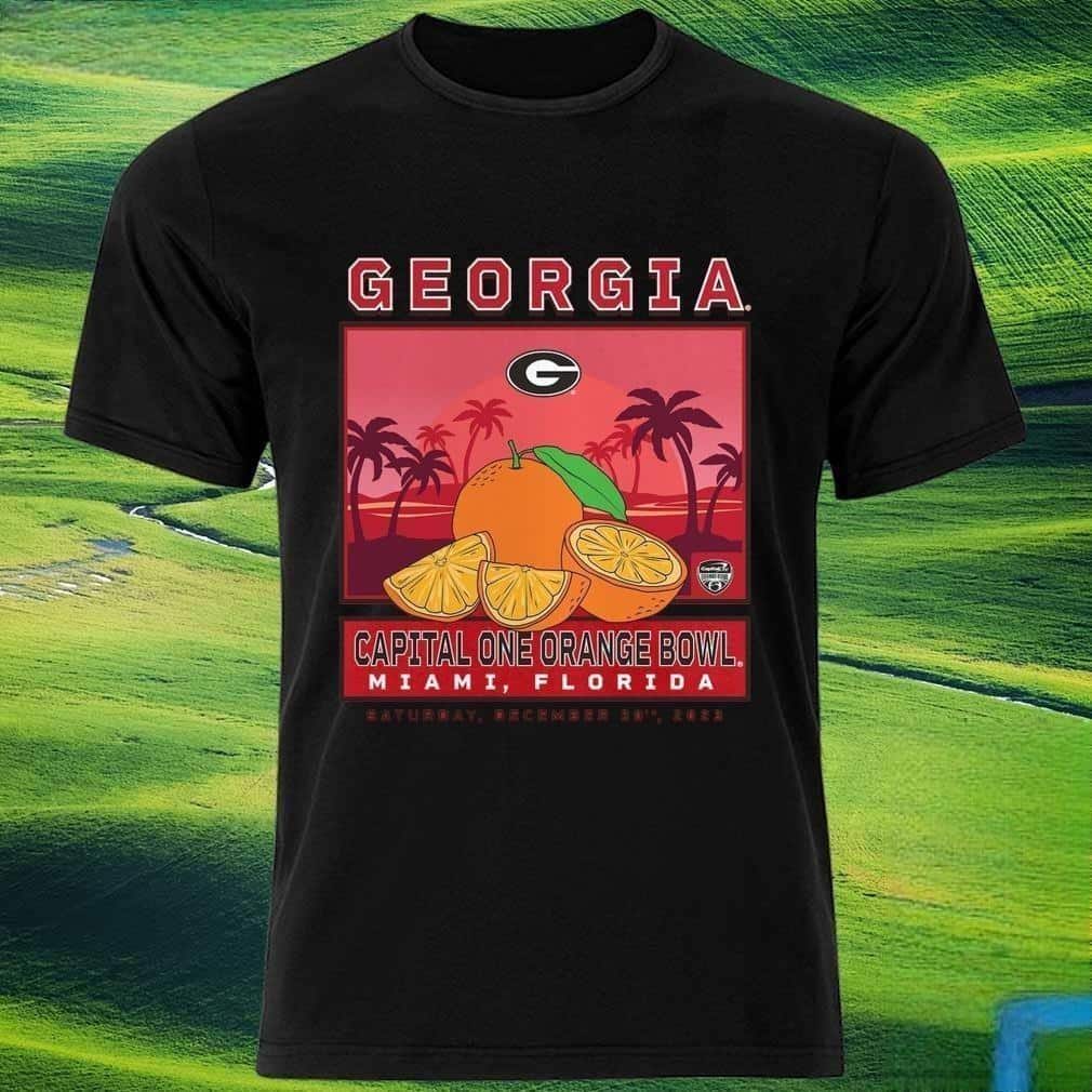 Georgia Bulldogs T-Shirt Capital One Orange Bowl Georgia Bulldogs T-Shirt Capital One Orange Bowl