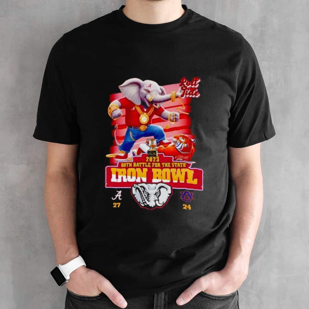 Alabama Crimson Tide T-Shirt Battle For The State Iron Bowl Alabama Crimson Tide T-Shirt Battle For The State Iron Bowl