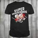 Funny Jack Hughes And Luke Hughes Super Hughes Bros T-Shirt Funny Jack Hughes And Luke Hughes Super Hughes Bros T-Shirt