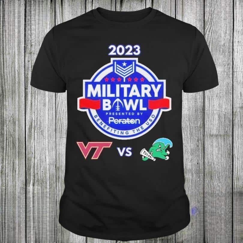 Military Bowl Virginia Tech Vs Tulane Navy T-Shirt Military Bowl Virginia Tech Vs Tulane Navy T-Shirt