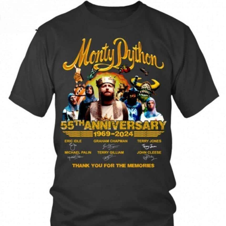 Monty Python 55th Anniverasry T-Shirt Thank You For The Memories Monty Python 55th Anniverasry T-Shirt Thank You For The Memories