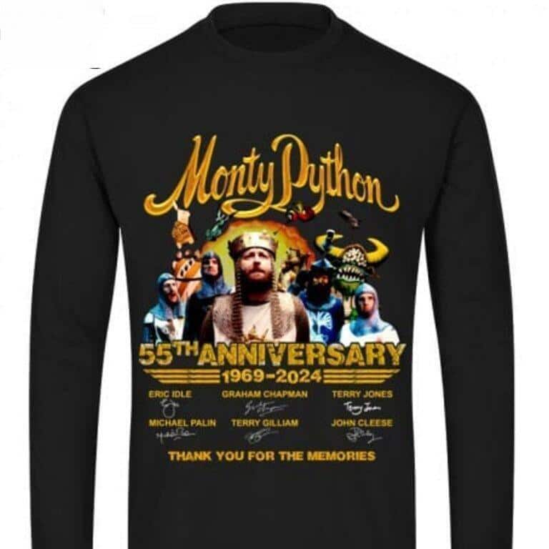 Monty Python 55th Anniverasry T-Shirt Thank You For The Memories Monty Python 55th Anniverasry T-Shirt Thank You For The Memories