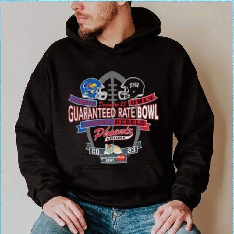 Kansas Jayhawks Vs Unlv Rebels T-Shirt Guaranteed Rate Bowl Kansas Jayhawks Vs Unlv Rebels T-Shirt Guaranteed Rate Bowl