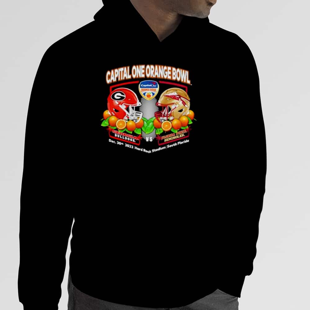 Georgia Bulldogs Florida State Seminoles T-Shirt Capital One Orange Bowl Georgia Bulldogs Florida State Seminoles T-Shirt Capital One Orange Bowl