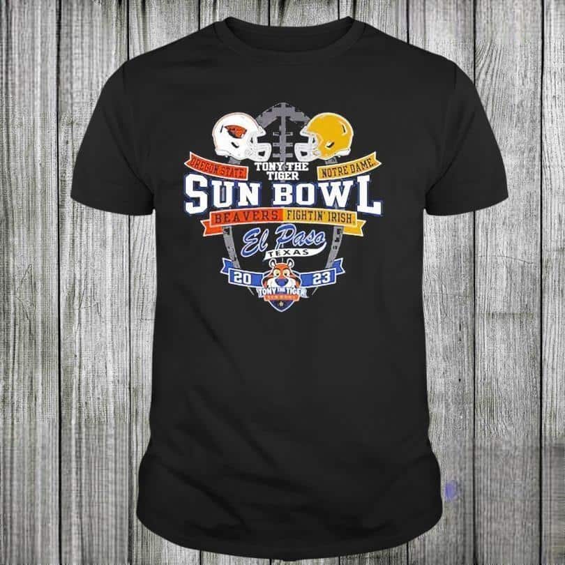 Oregon State Beavers Vs Notre Dame Fighting Irish T-Shirt Sun Bowl Oregon State Beavers Vs Notre Dame Fighting Irish T-Shirt Sun Bowl