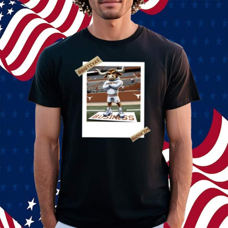 Standing On Business Big Texas Hook' Em T-Shirt Standing On Business Big Texas Hook' Em T-Shirt