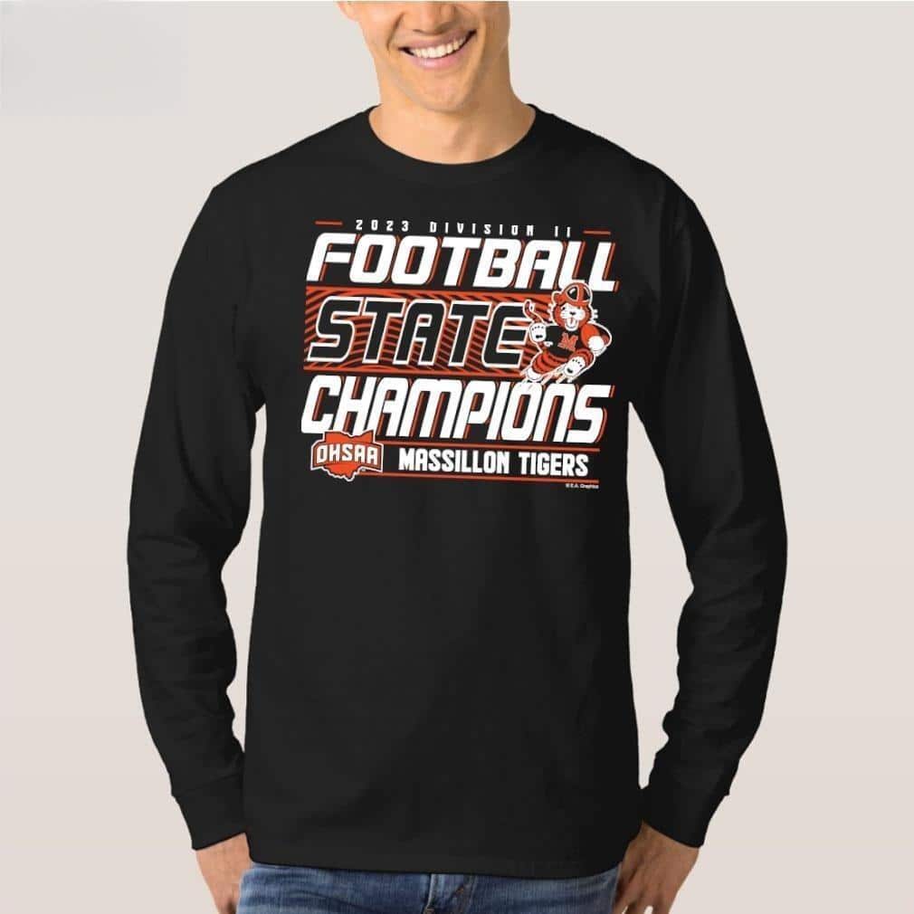 OHSAA Football Division II State Champions Massillon Tigers T-Shirt OHSAA Football Division II State Champions Massillon Tigers T-Shirt