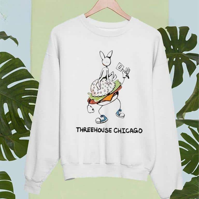Burger Bunny Threehouse Chicago T-Shirt Burger Bunny Threehouse Chicago T-Shirt