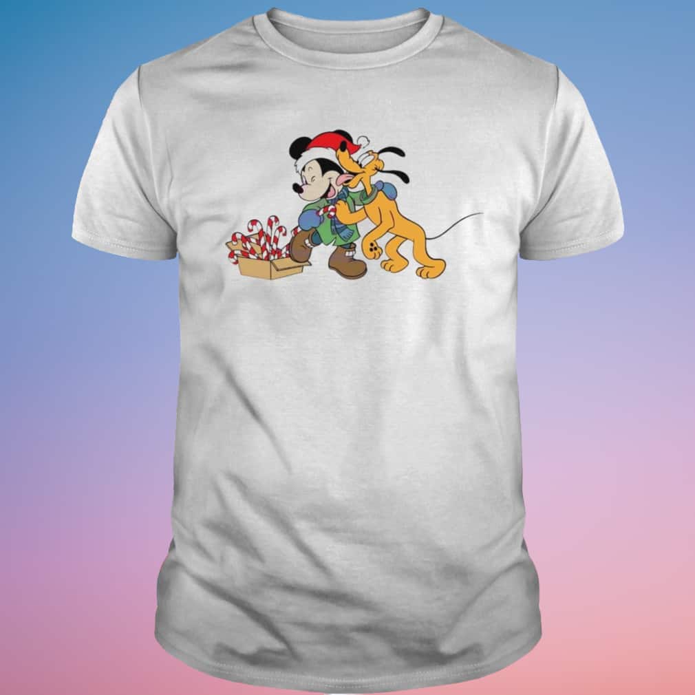 Cool Disney Pluto And Mickey T-Shirt