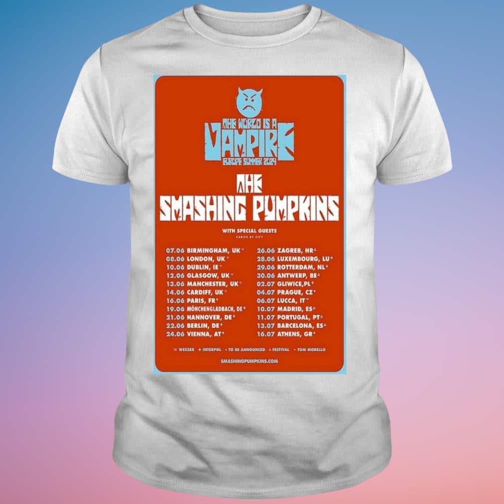 The Smashing Pumpkins Europe Summer T-Shirt The Smashing Pumpkins Europe Summer T-Shirt