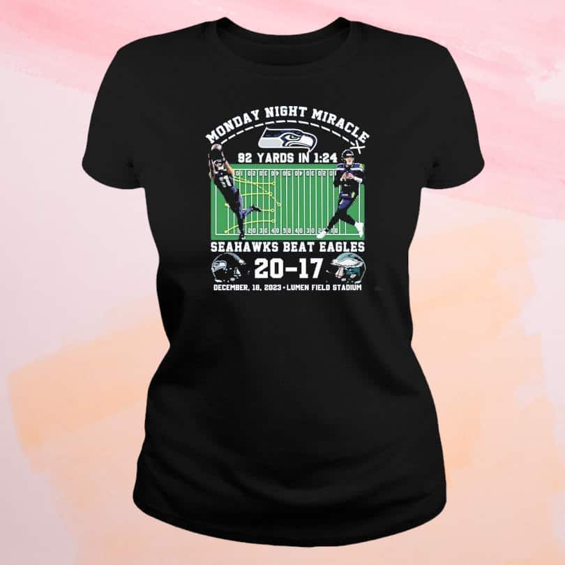 Seahawks Beat Eagles T-Shirt Monday Night Miracle Seahawks Beat Eagles T-Shirt Monday Night Miracle