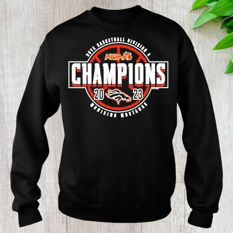 Boys Basketball Division 4 Champions Munising Mustangs T-Shirt Boys Basketball Division 4 Champions Munising Mustangs T-Shirt