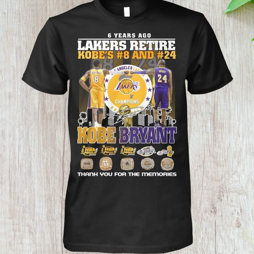 Lakers Retire Kobe’s 8 And 24 Kobe Bryant T-Shirt Thank You For The Memories Lakers Retire Kobe’s 8 And 24 Kobe Bryant T-Shirt Thank You For The Memories