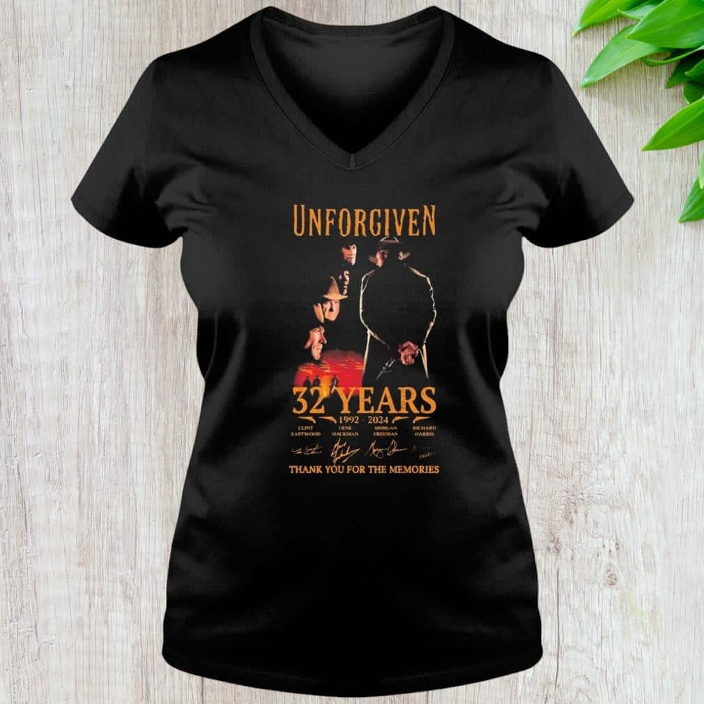 Unforgiven 32 Years Signatures Thank You For The Memories T-Shirt Unforgiven 32 Years Signatures Thank You For The Memories T-Shirt