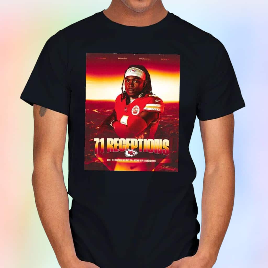 NFL Kansas City Chiefs T-Shirt 71 Receptions NFL Kansas City Chiefs T-Shirt 71 Receptions