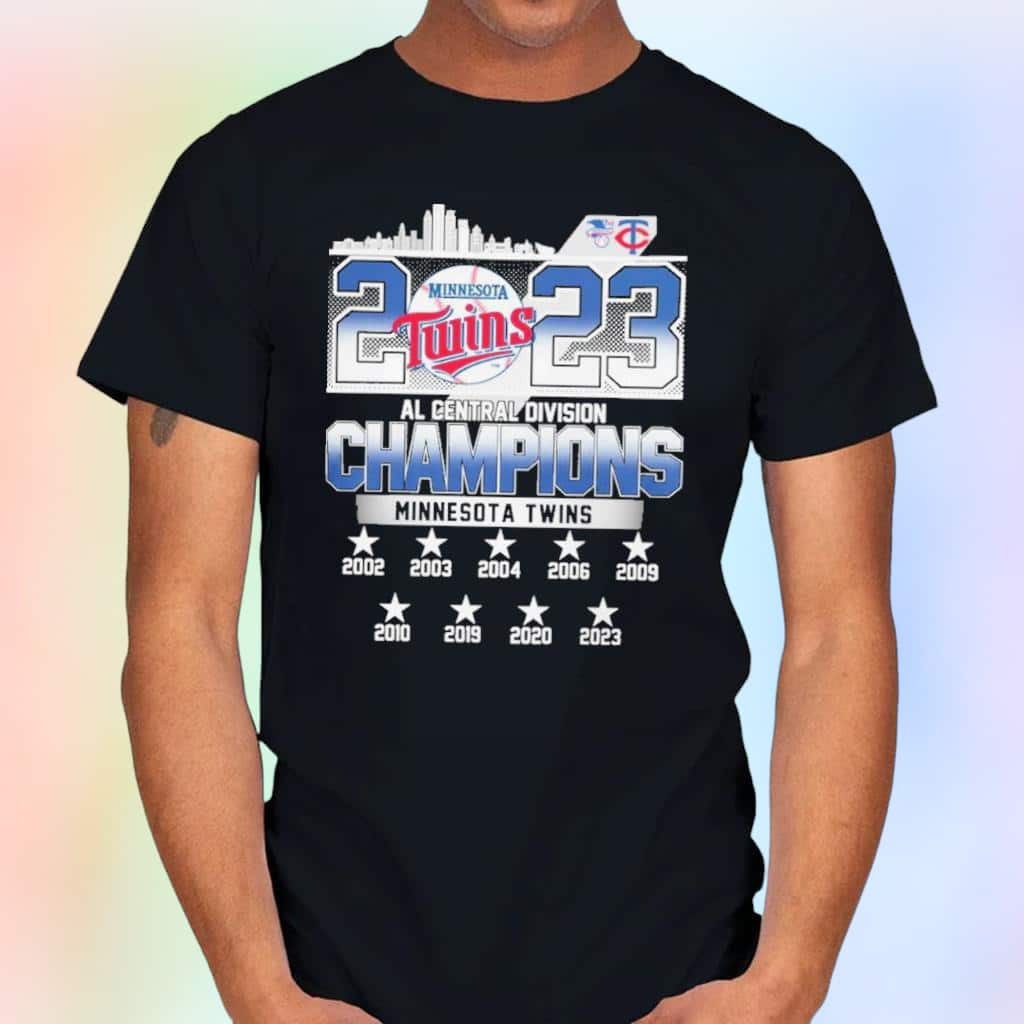 Minnesota Twins T-Shirt Skyline Twins Al Central Division Champions