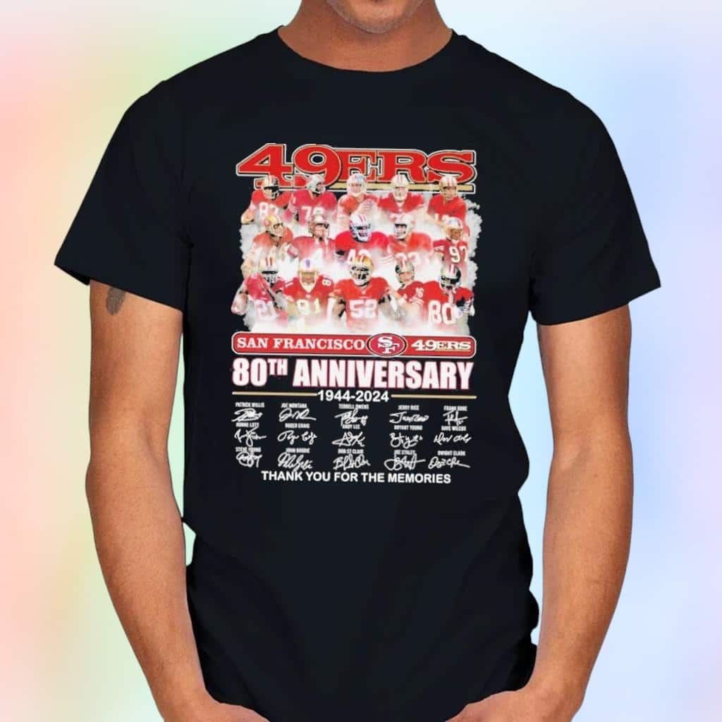 San Francisco 49ers T-Shirt Thank You For The Memories San Francisco 49ers T-Shirt Thank You For The Memories