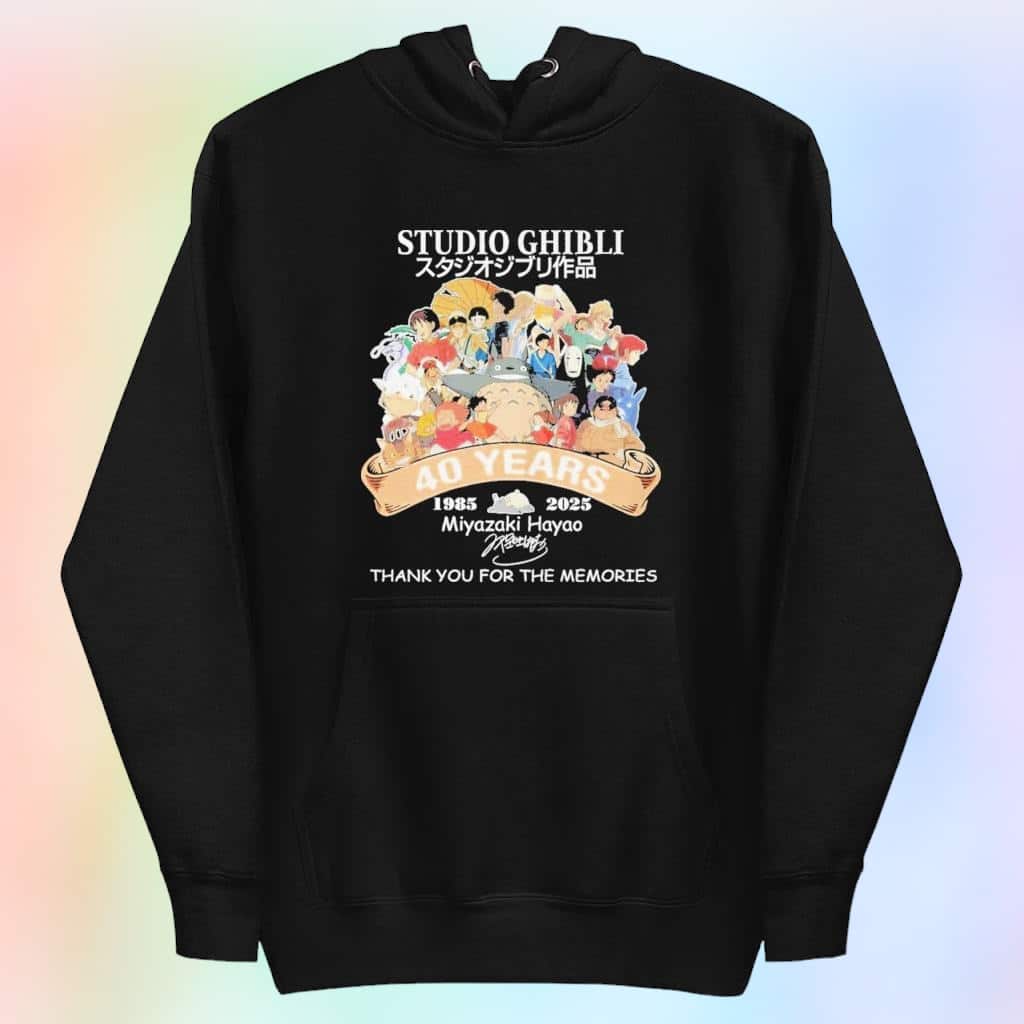 Studio Ghibli T-Shirt Miyazaki Hayao Thank You For The Memories Studio Ghibli T-Shirt Miyazaki Hayao Thank You For The Memories