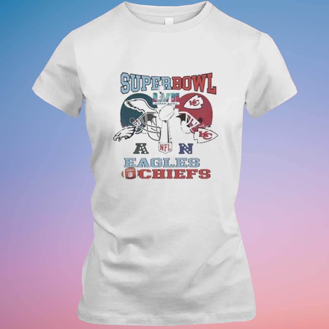 Philadelphia Eagles Vs Kansas City Chiefs Super Bowl LVII T-Shirt Philadelphia Eagles Vs Kansas City Chiefs Super Bowl LVII T-Shirt