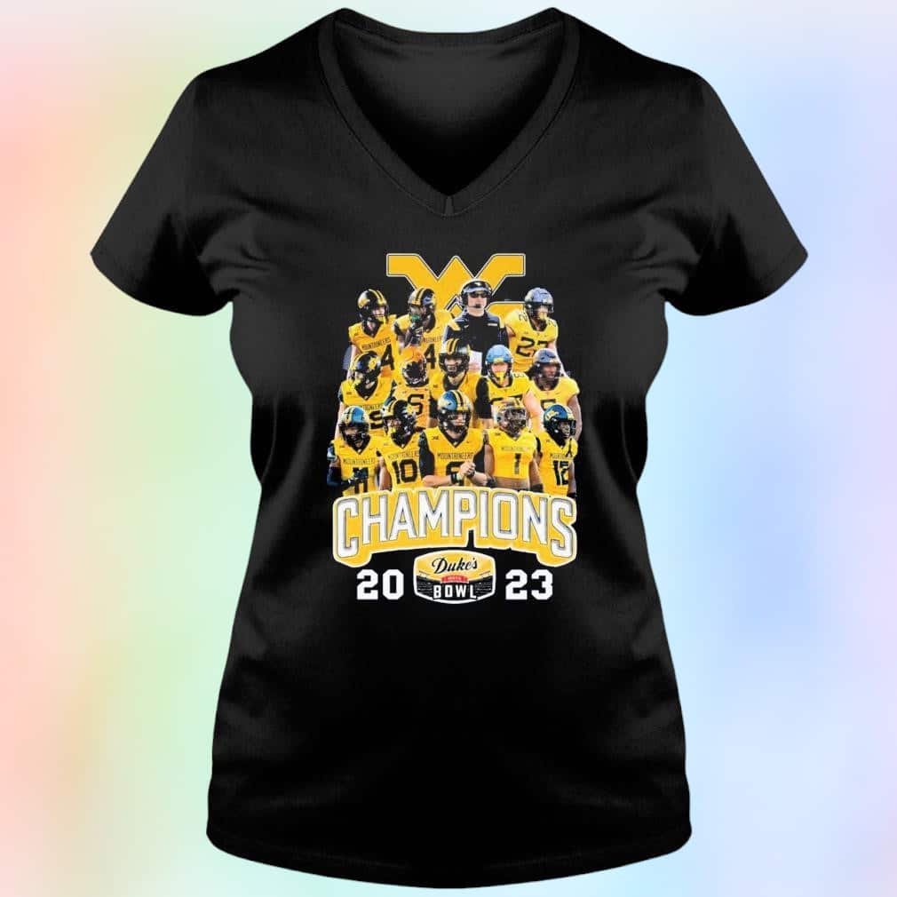 West Virginia Mountaineers Duke’s Mayo Bowl Champions All Players T-Shirt West Virginia Mountaineers Duke’s Mayo Bowl Champions All Players T-Shirt