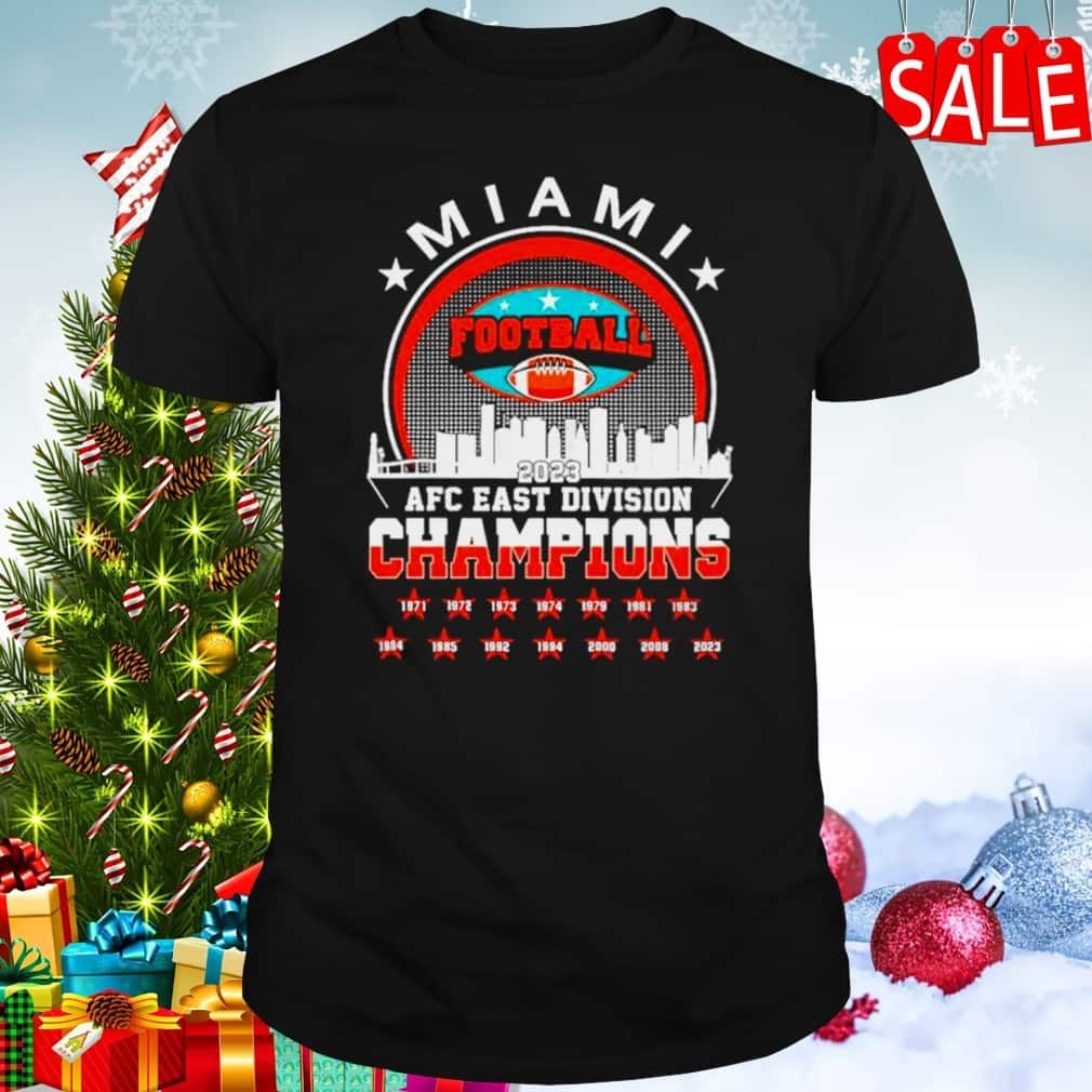 Miami Dolphins T-Shirt AFC East Division Champions Miami Dolphins T-Shirt AFC East Division Champions