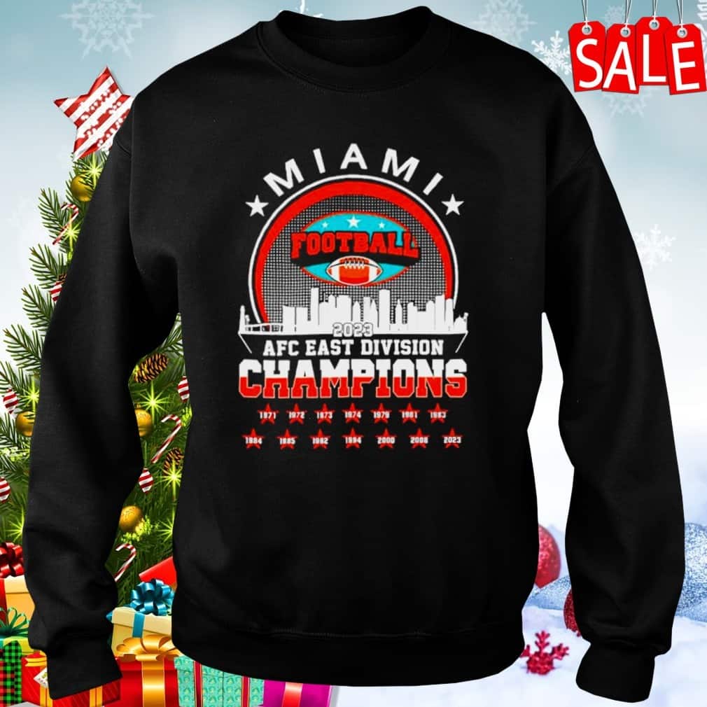 Miami Dolphins T-Shirt AFC East Division Champions Miami Dolphins T-Shirt AFC East Division Champions