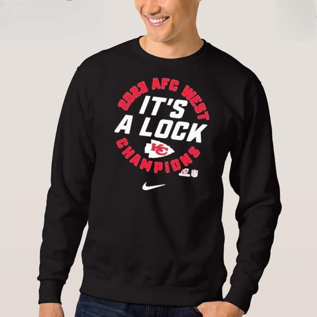 NFL Kansas City Chiefs T-Shirt AFC West Division Champions It's A Clock NFL Kansas City Chiefs T-Shirt AFC West Division Champions It's A Clock