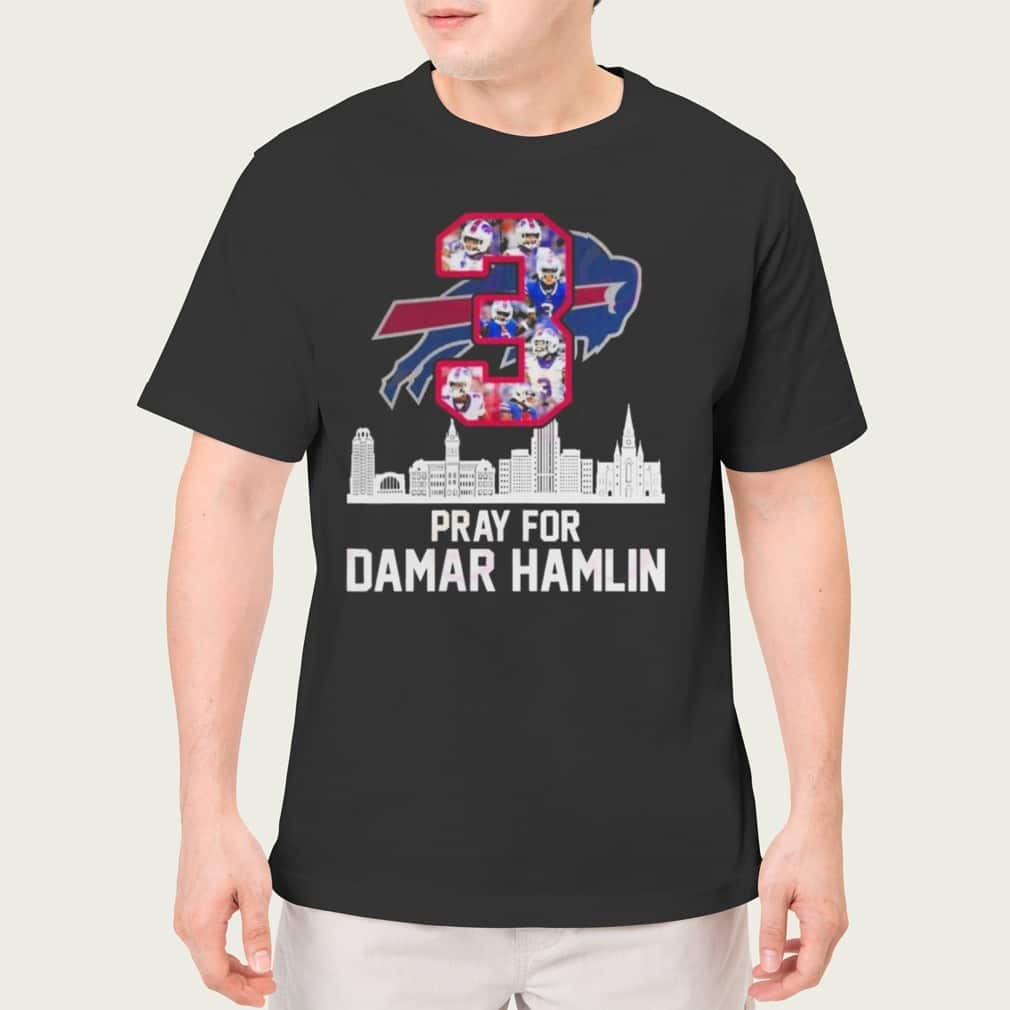 NFL Buffalo Bills T-Shirt Pray For Damar Hamlin NFL Buffalo Bills T-Shirt Pray For Damar Hamlin