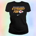 AFC West Division Champions 8 Straight For NFL Kansas City Chiefs T-Shirt AFC West Division Champions 8 Straight For NFL Kansas City Chiefs T-Shirt