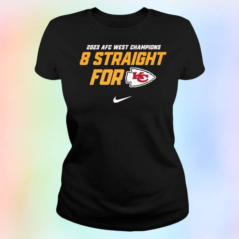 AFC West Division Champions 8 Straight For NFL Kansas City Chiefs T-Shirt AFC West Division Champions 8 Straight For NFL Kansas City Chiefs T-Shirt