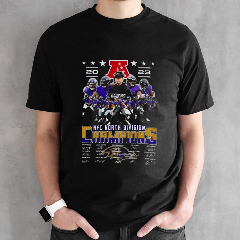 NFL Baltimore Ravens T-Shirt AFC North Division Champions Signature NFL Baltimore Ravens T-Shirt AFC North Division Champions Signature