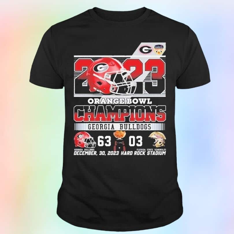 NCAA Georgia Bulldogs Florida State Seminoles Orange Bowl Champions T-Shirt NCAA Georgia Bulldogs Florida State Seminoles Orange Bowl Champions T-Shirt