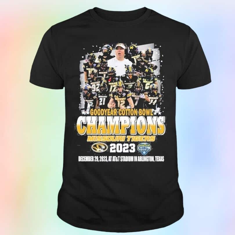 NCAA Missouri Tigers T-Shirt Goodyear Cotton Bowl Champions NCAA Missouri Tigers T-Shirt Goodyear Cotton Bowl Champions