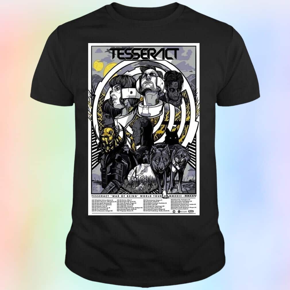 Vintage Tesseract War Of Being World Tour T-Shirt Vintage Tesseract War Of Being World Tour T-Shirt