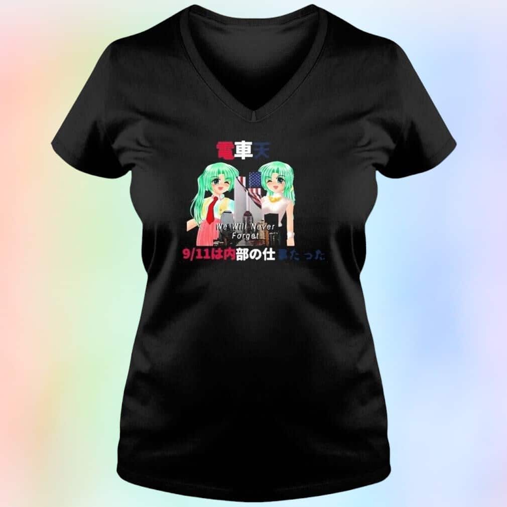 Anime American Flag T-Shirt We Will Never Forget Anime American Flag T-Shirt We Will Never Forget