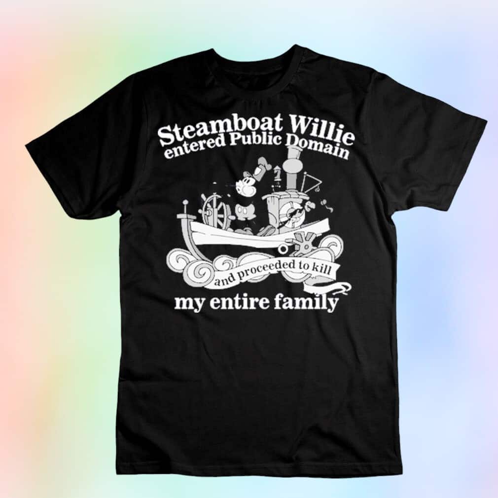 Steamboat Willie Entered Public Domain T-Shirt Steamboat Willie Entered Public Domain T-Shirt