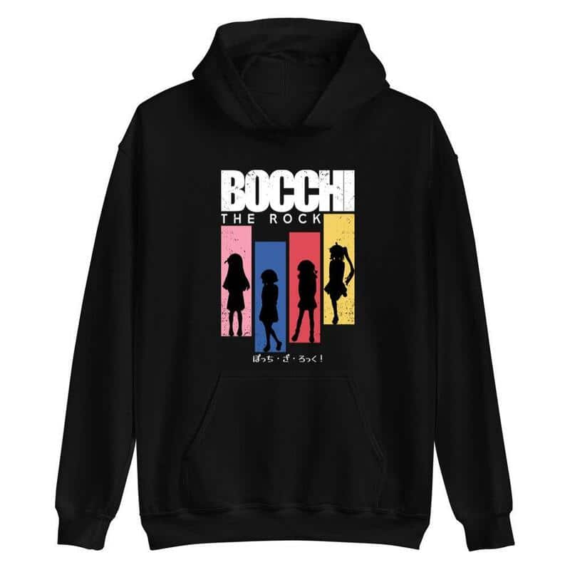 T-shirt Manga Bocchi The Rock – Manches Courtes, Impression Hitori Gotou, Ryou Yamada, Ikuyo Kita – Coton/polyester
