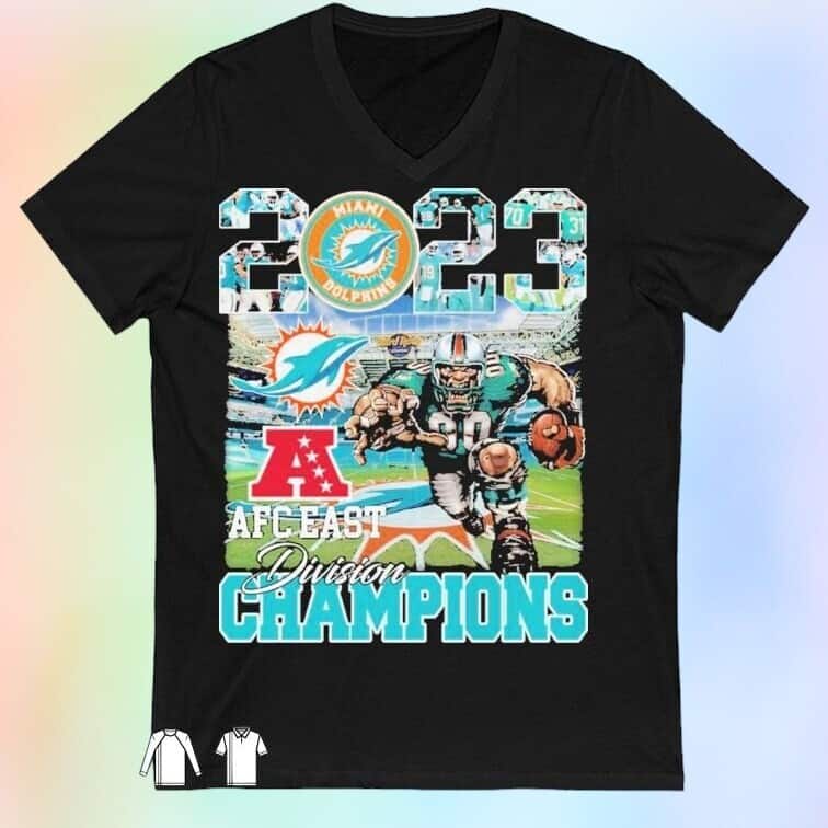 Mascot Miami Dolphins T-Shirt AFC East Division Champions Mascot Miami Dolphins T-Shirt AFC East Division Champions
