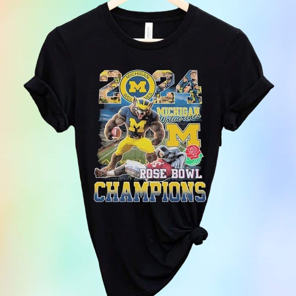 Michigan Wolverines Roses Bowl Champions T-Shirt Michigan Wolverines Roses Bowl Champions T-Shirt