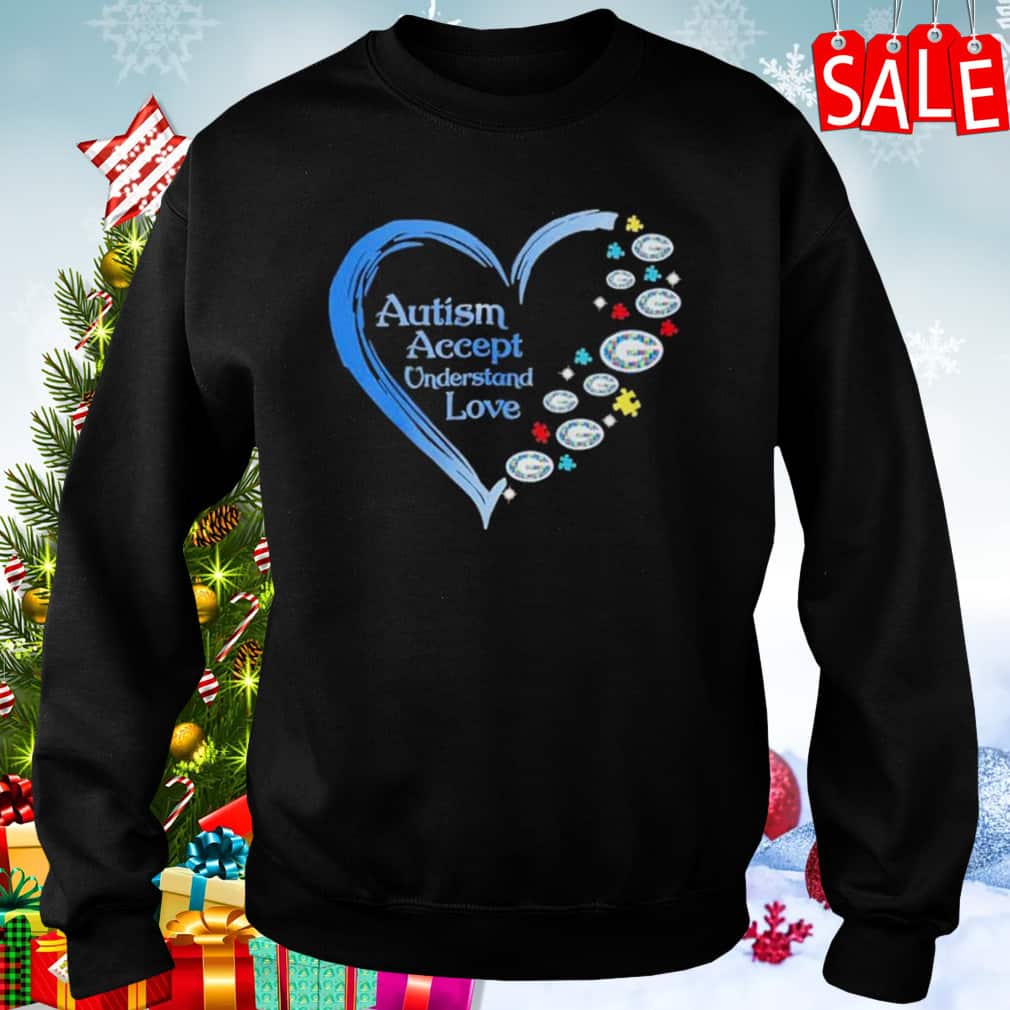 Green Bay Packers Autism Accept Understand Heart Love T-Shirt Green Bay Packers Autism Accept Understand Heart Love T-Shirt