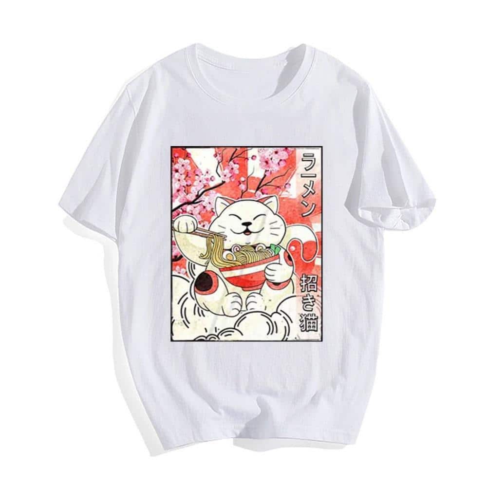 Japanese Noodles Maneki Neko Cat Ramen T-Shirt Japanese Noodles Maneki Neko Cat Ramen T-Shirt